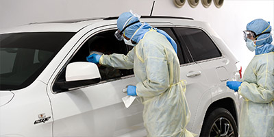 PCR tests and vaccination drive