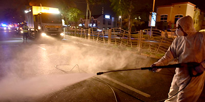 Mammoth disinfection campaign