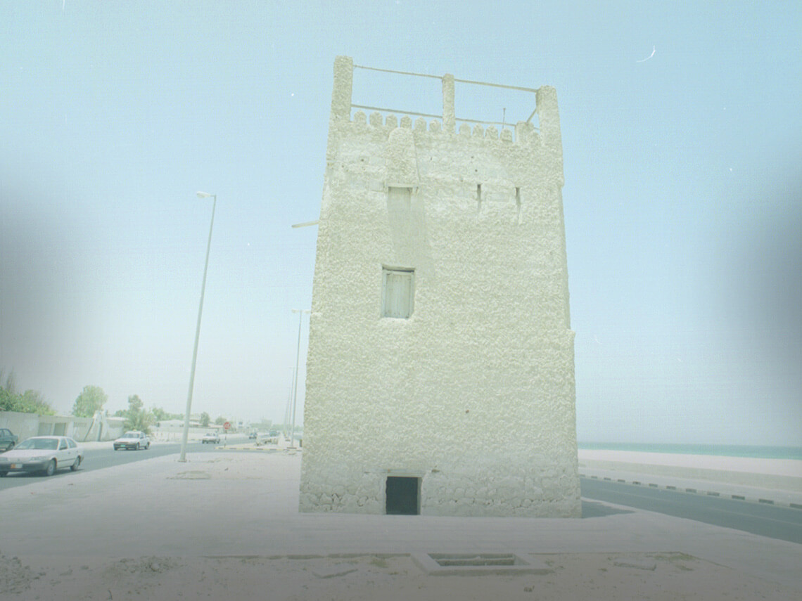 1989: A view of the Ajman Beach Road.